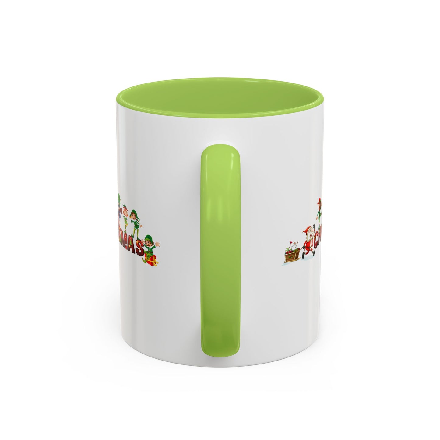 Accent Coffee Mug - Christmas with santa claus and friends