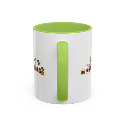 Accent Coffee Mug - Christmas with santa claus and friends - [[{"value":"Wonderwear Kid"}]]