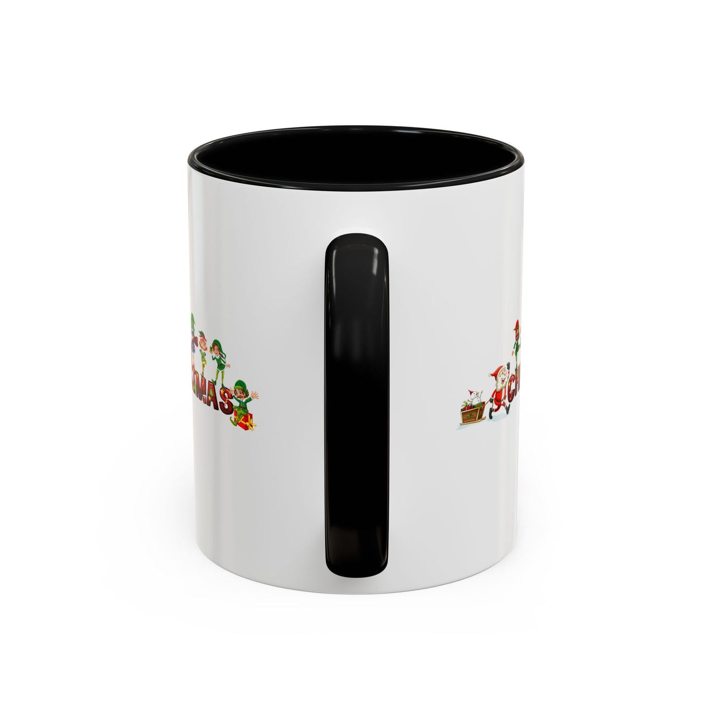 Accent Coffee Mug - Christmas with santa claus and friends