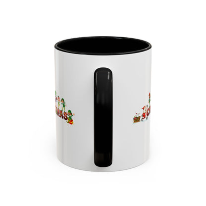 Accent Coffee Mug - Christmas with santa claus and friends - [[{"value":"Wonderwear Kid"}]]