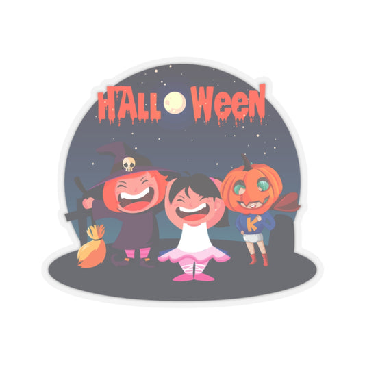 Kiss-Cut Stickers - Super kiddo wearing pumpkin - [[{"value":"Wonderwear Kid"}]]