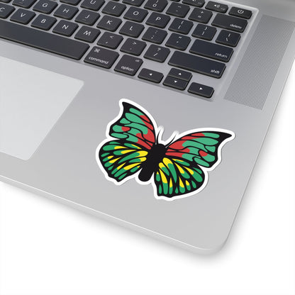 Kiss-Cut Stickers - Green Butterfly Printify