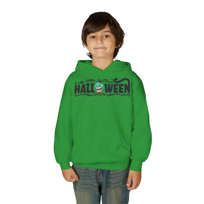 Youth Heavy Blend Hooded Sweatshirt - Happy halloween by super kiddo Printify