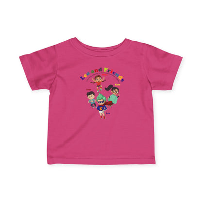 Infant Fine Jersey Tee - Leo & Friends - Learning and growing - [[{"value":"Wonderwear Kid"}]]
