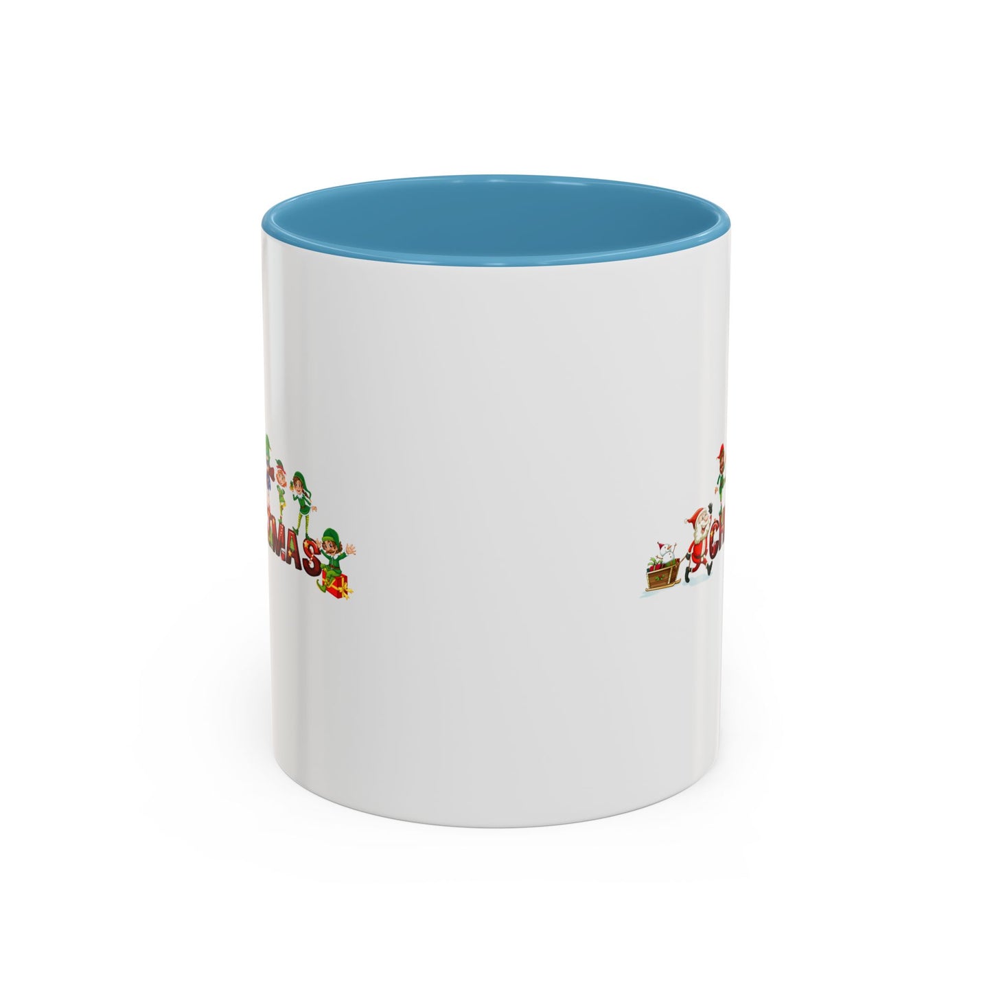 Accent Coffee Mug - Christmas with santa claus and friends