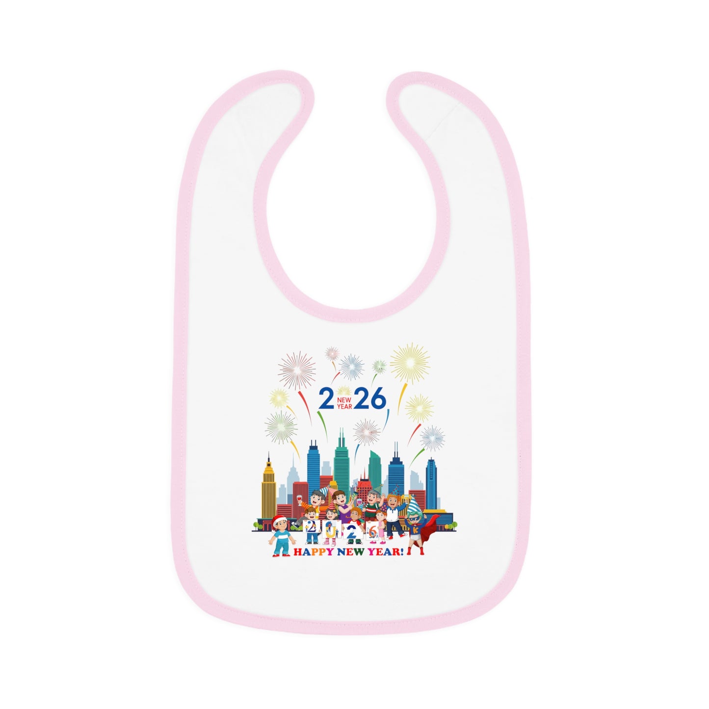Baby Bib - Happy new year with fireworks