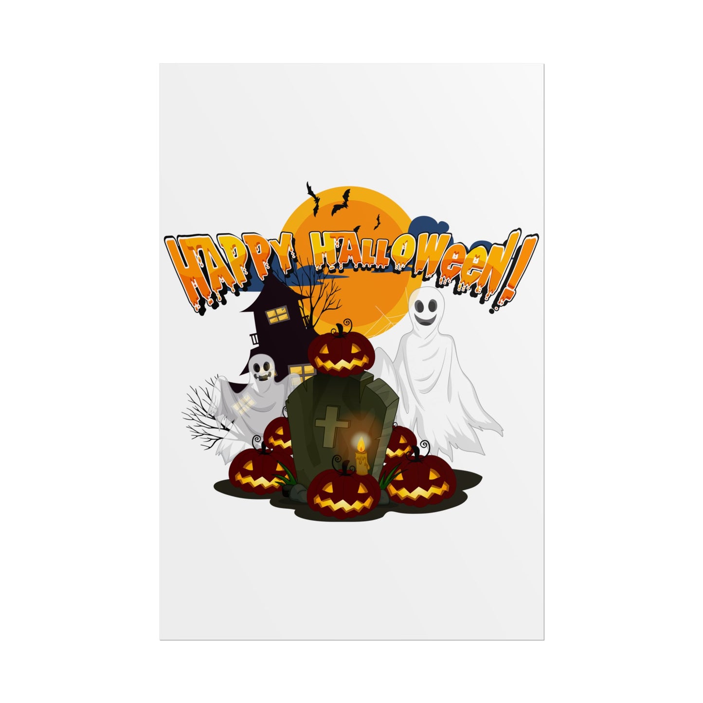 Rolled Posters - Happy holloween - cemetery - [[{"value":"Wonderwear Kid"}]]