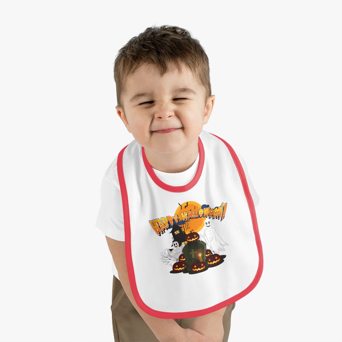 Baby Bib - Happy holloween - cemetery