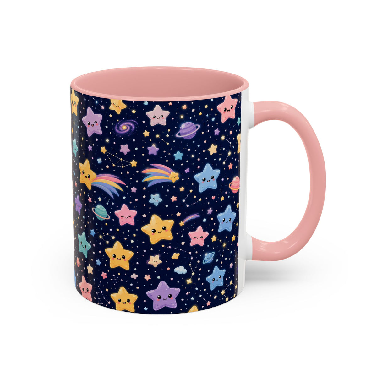 Accent Coffee Mug  (11/15 oz) - Kawaii Pastel Cosmic Night