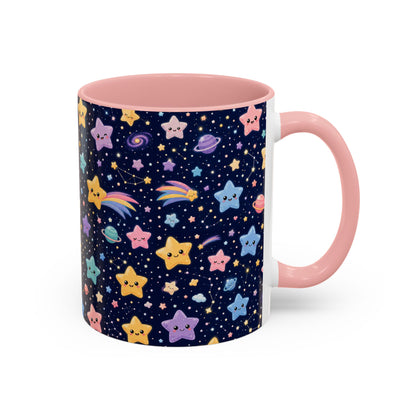 Accent Coffee Mug  (11/15 oz) - Kawaii Pastel Cosmic Night