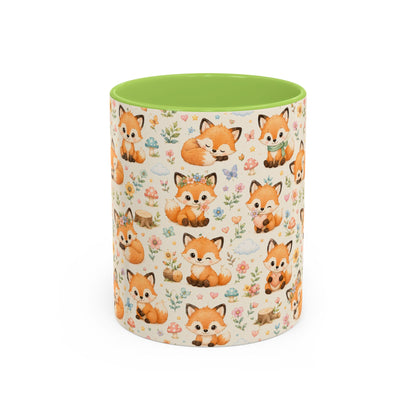 Accent Coffee Mug  (11/15 oz) - Baby foxes