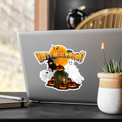 Halloween Kiss-Cut Vinyl Decals – Happy holloween - cemetery - [[{"value":"Wonderwear Kid"}]]