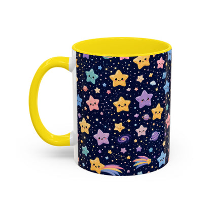 Accent Coffee Mug  (11/15 oz) - Kawaii Pastel Cosmic Night