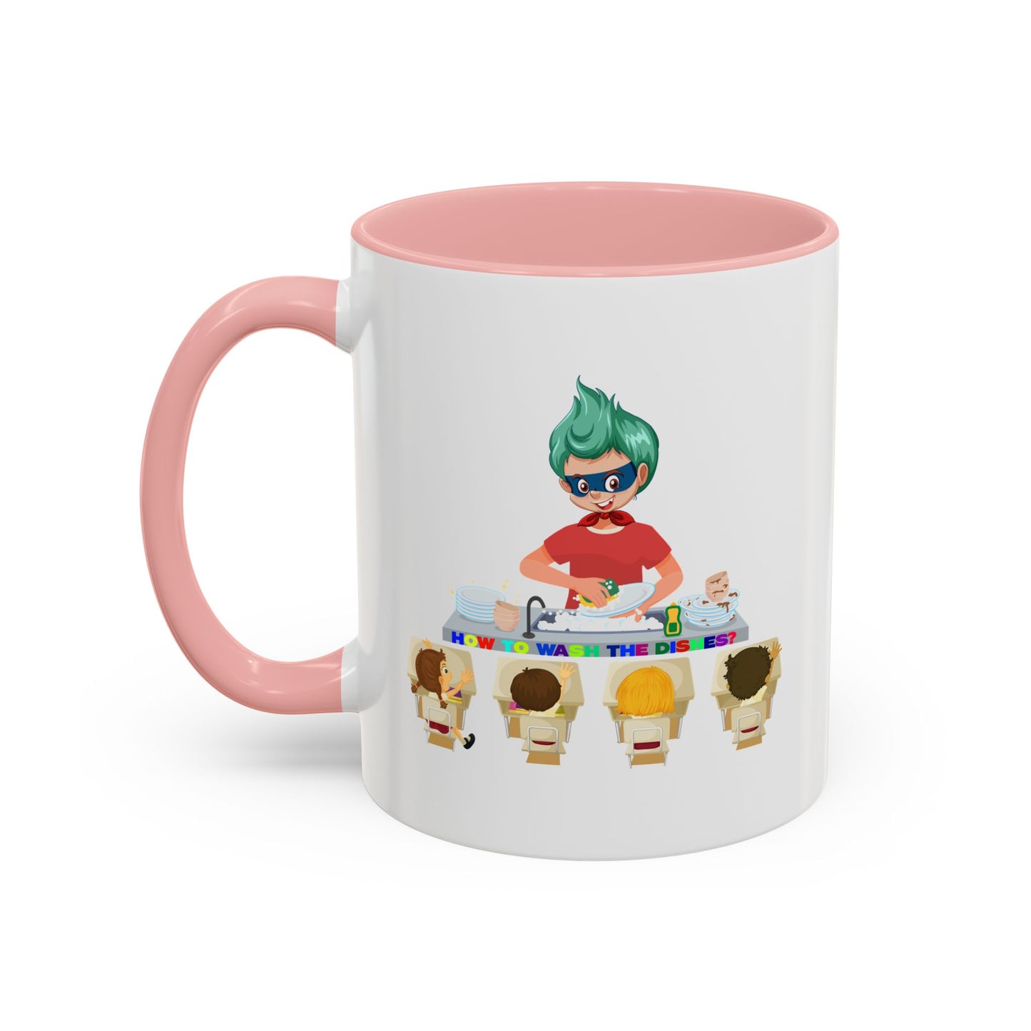 Accent Coffee Mug - Little kiddo teaching to wash dishes