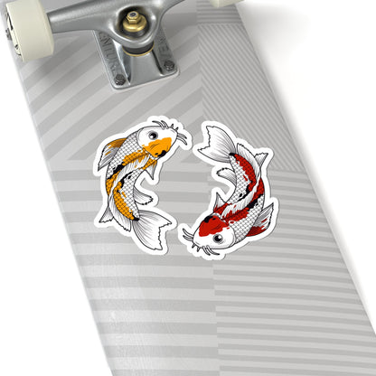 Kiss-Cut Vinyl Decals - Koi fish Printify