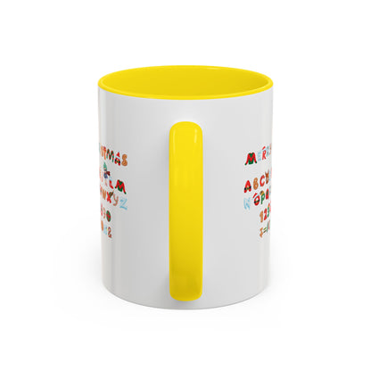 Accent Coffee Mug - Christmas alphabet - [[{"value":"Wonderwear Kid"}]]