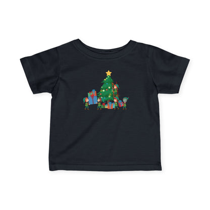 Infant Fine Jersey Tee - Super kiddo putting gifts on christmas tree - [[{"value":"Wonderwear Kid"}]]