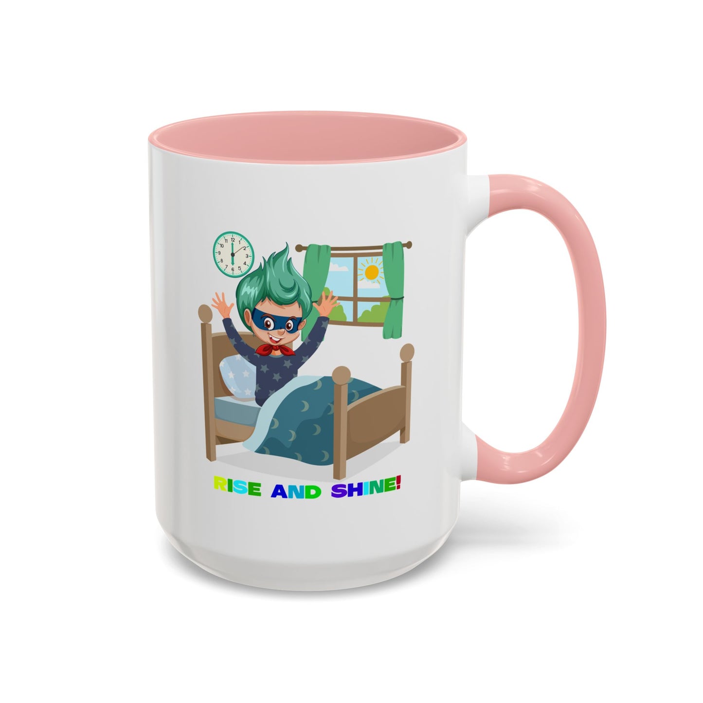 Accent Coffee Mug - Super kiddo teaches us to wake up early