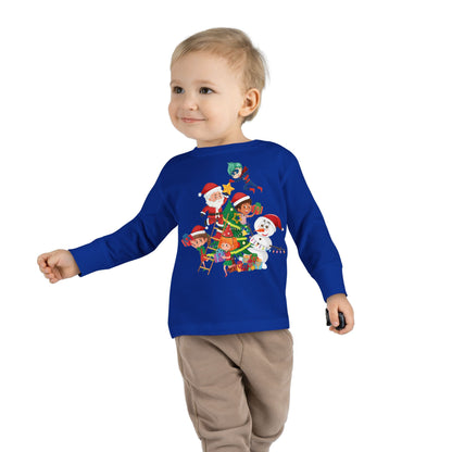 Toddler Long Sleeve Tee - Super kiddo making christmas tree - [[{"value":"Wonderwear Kid"}]]