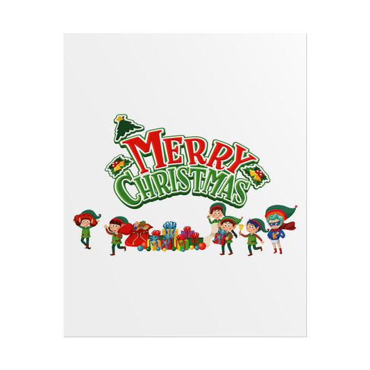 Rolled Posters - Merry christmas from super friends - [[{"value":"Wonderwear Kid"}]]