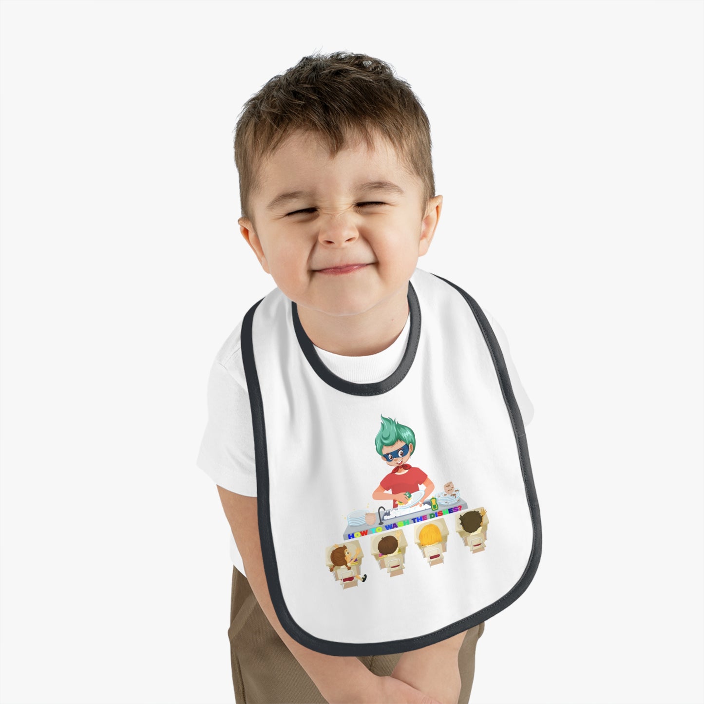 Baby Bib - Little kiddo teaching to wash dishes