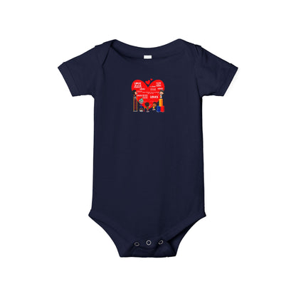 Infant Jersey One Piece - Valentines - Super kiddo and friends message - [[{"value":"Wonderwear Kid"}]]