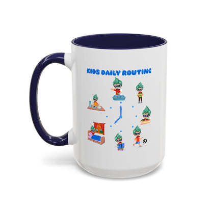 Accent Coffee Mug - Super kiddo daily routine - [[{"value":"Wonderwear Kid"}]]