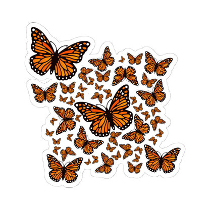 Kiss-Cut Vinyl Decals  - Monarch butterflies Printify