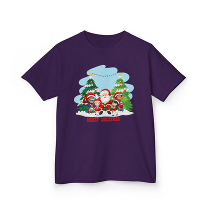 Kids Heavy Cotton™ Tee - Super kiddo with santa claus Merry christmas - [[{"value":"Wonderwear Kid"}]]