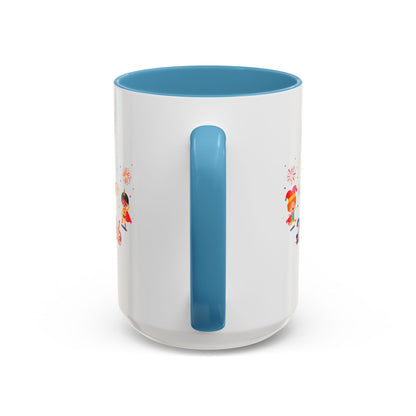Accent Coffee Mug - Super kiddo and other hero - [[{"value":"Wonderwear Kid"}]]