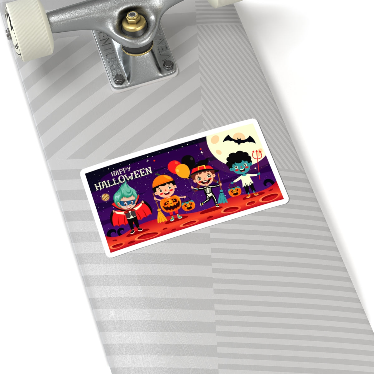 Kiss-Cut Stickers - Super kiddo with friends on holloween - [[{"value":"Wonderwear Kid"}]]