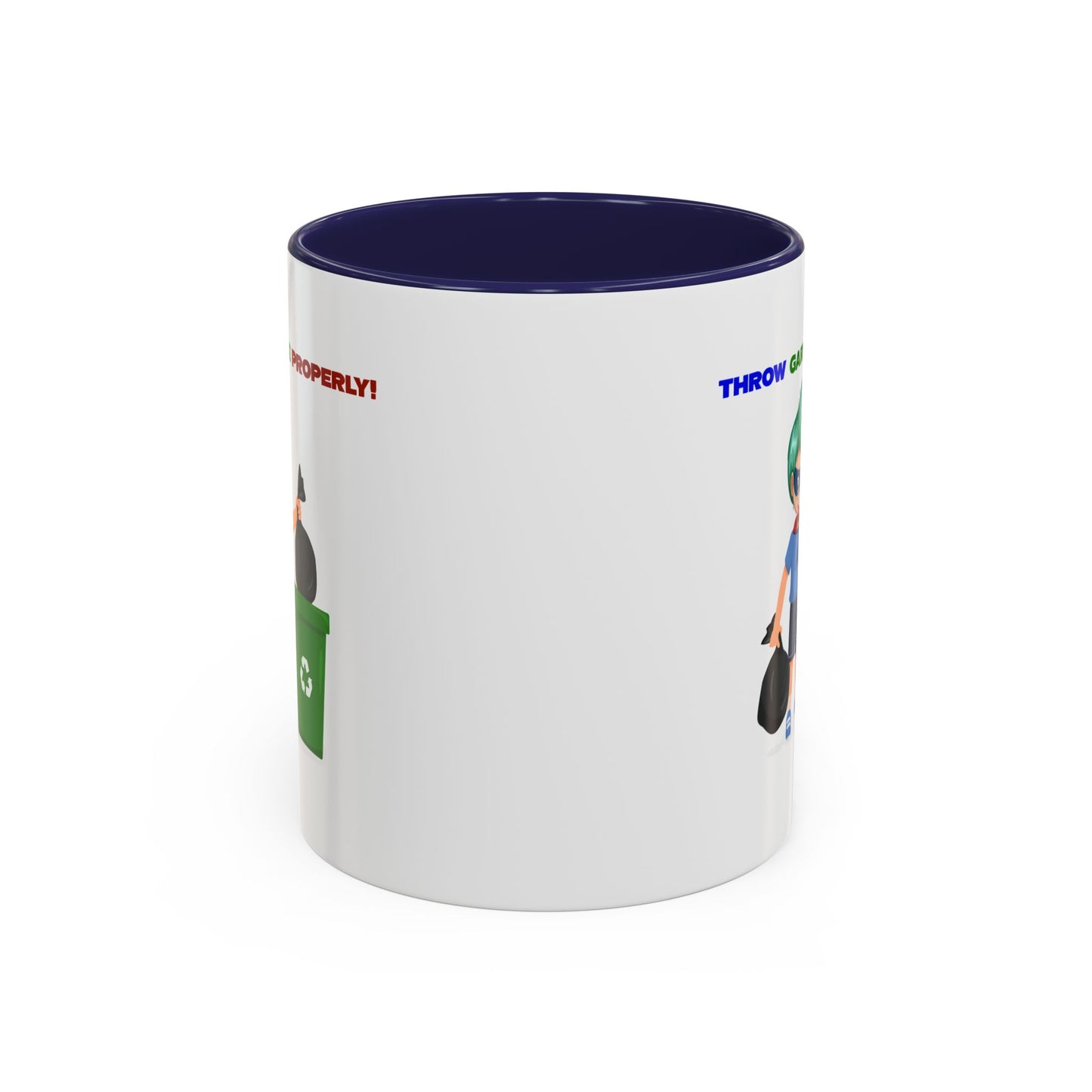 Accent Coffee Mug - Super kiddo taking trash out