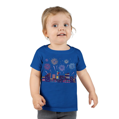 Toddler T-shirt - Super kiddo with fireworks - [[{"value":"Wonderwear Kid"}]]