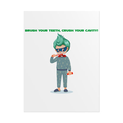Rolled Posters - Super kiddo brushing teeth - [[{"value":"Wonderwear Kid"}]]