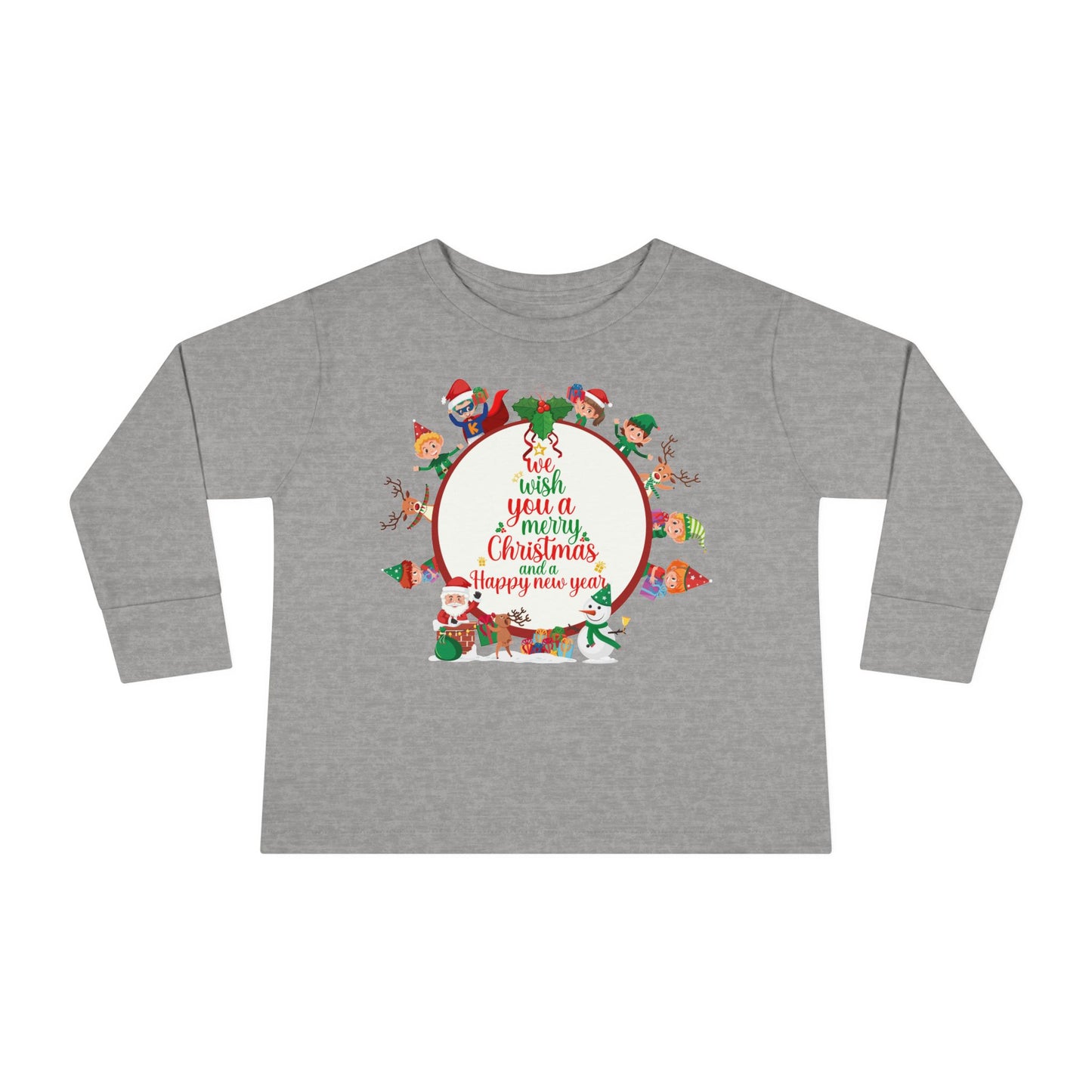 Toddler Long Sleeve Tee - We wish you a merry christmas - [[{"value":"Wonderwear Kid"}]]