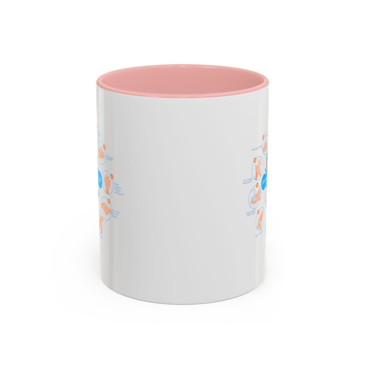 Accent Coffee Mug - Super kiddo hand washing steps