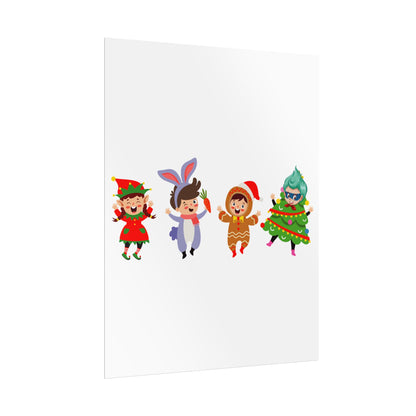 Rolled Posters - Super kiddo in christmas tree attire - [[{"value":"Wonderwear Kid"}]]