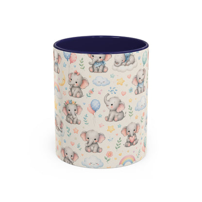 Accent Coffee Mug  (11/15 oz) - Baby Elephant Nursery
