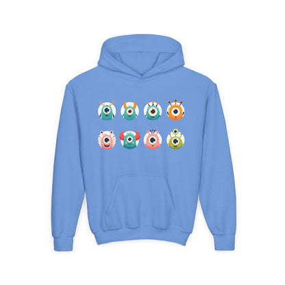 Youth Heavy Blend Hooded Sweatshirt - One eye monsters Printify