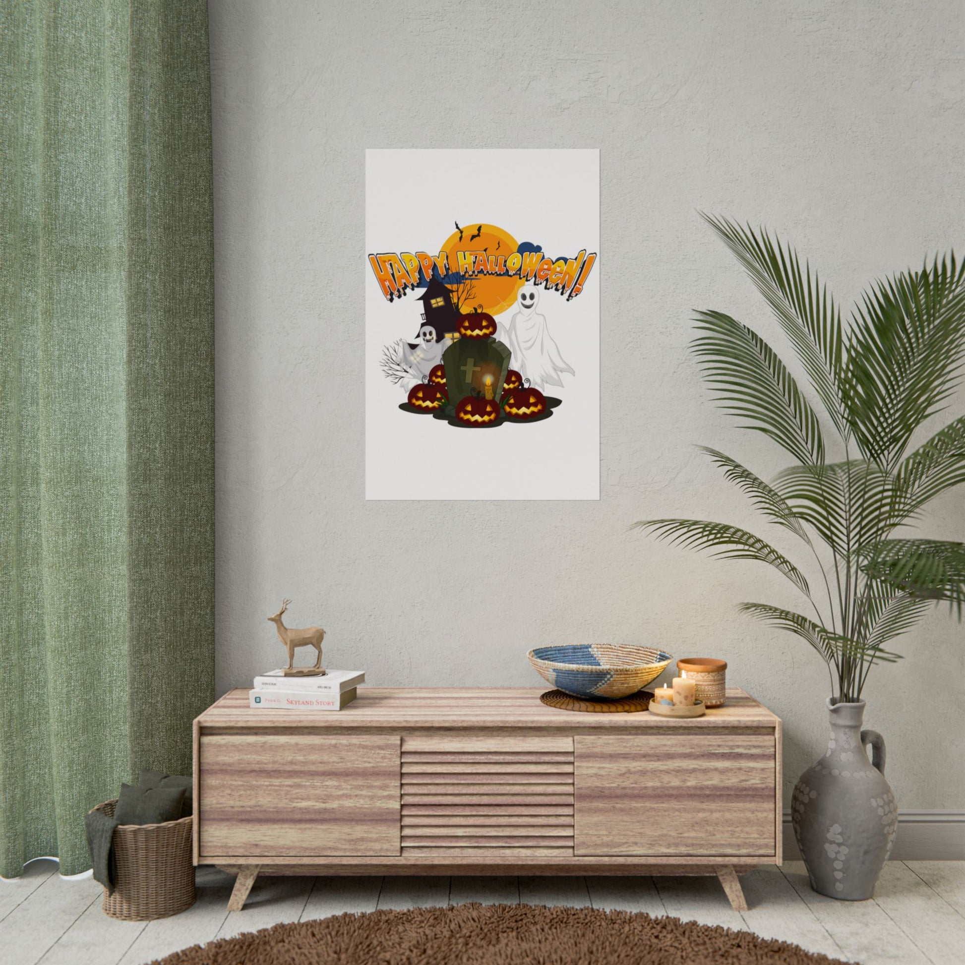 Rolled Posters - Happy holloween - cemetery - [[{"value":"Wonderwear Kid"}]]