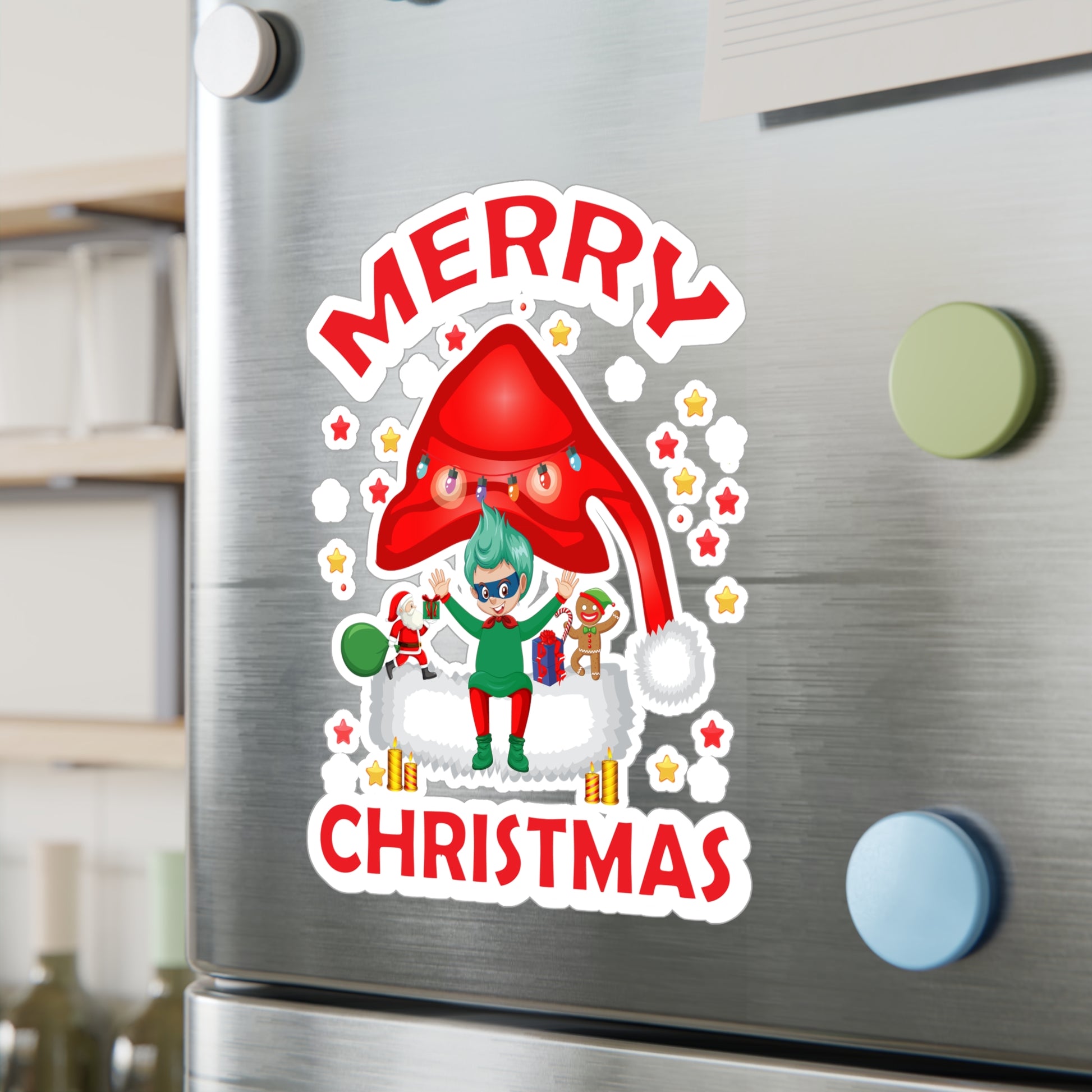 Christmas Kiss-Cut Vinyl Decals – Merry christmas - [[{"value":"Wonderwear Kid"}]]