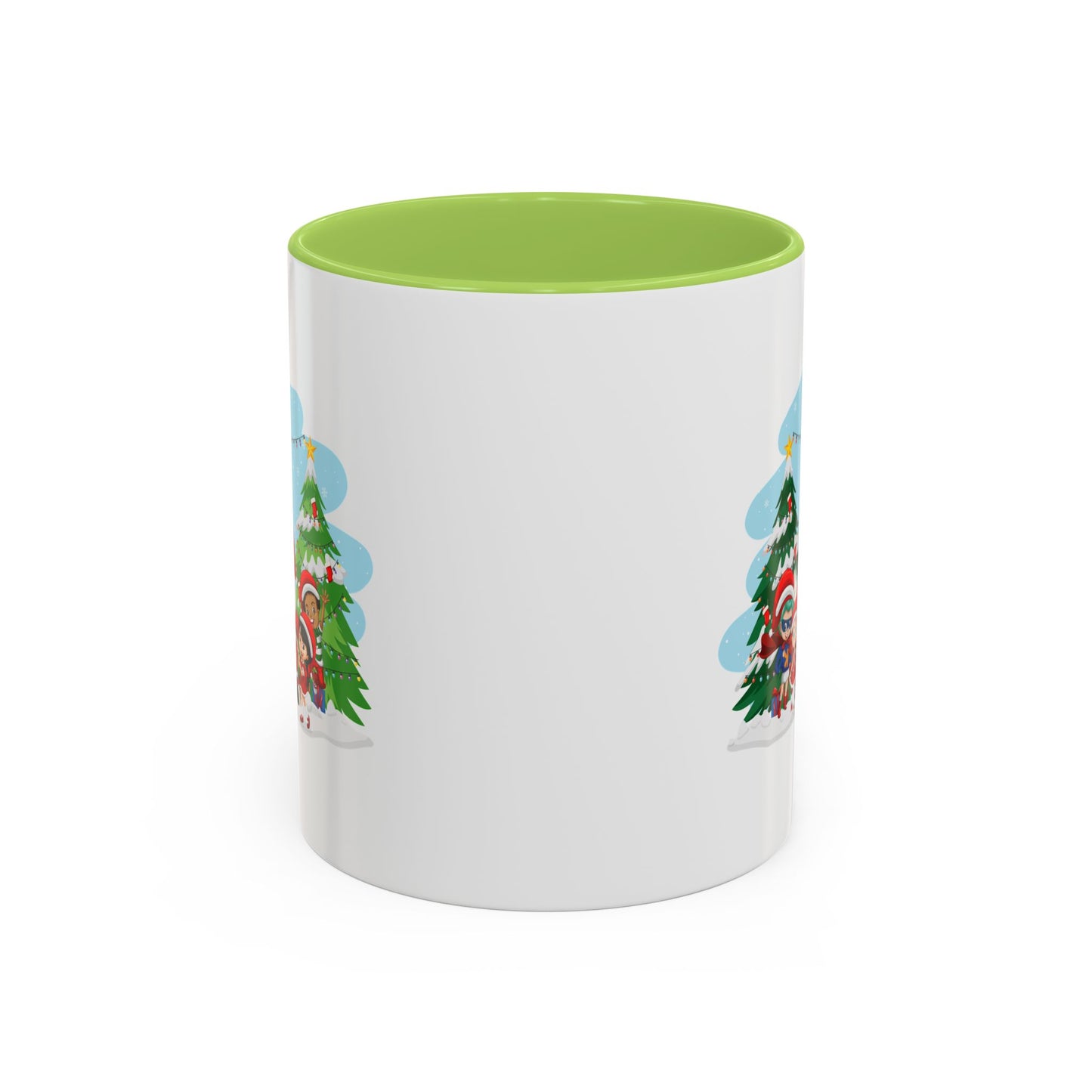 Accent Coffee Mug - Super kiddo with santa claus