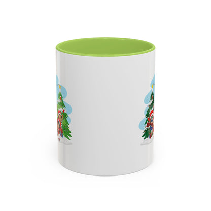 Accent Coffee Mug - Super kiddo with santa claus - [[{"value":"Wonderwear Kid"}]]