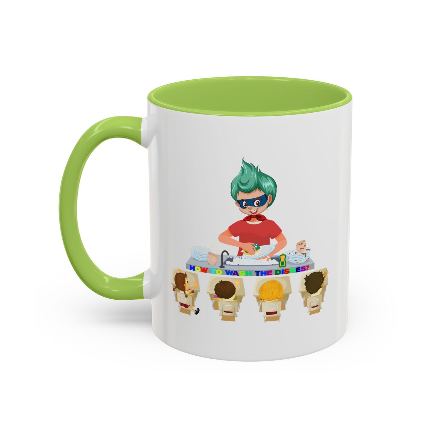 Accent Coffee Mug - Little kiddo teaching to wash dishes