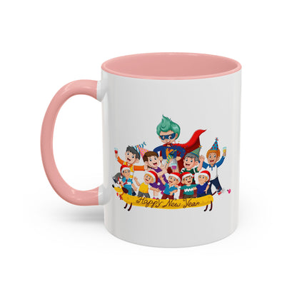 Accent Coffee Mug - Happy new year with friends - [[{"value":"Wonderwear Kid"}]]
