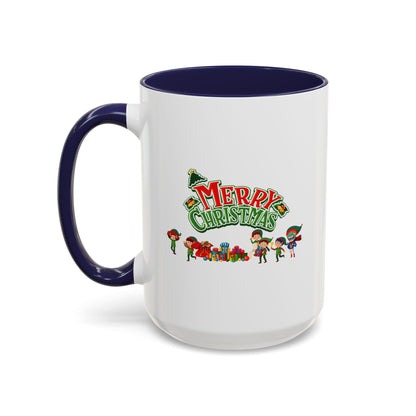 Accent Coffee Mug - Merry christmas from super friends - [[{"value":"Wonderwear Kid"}]]
