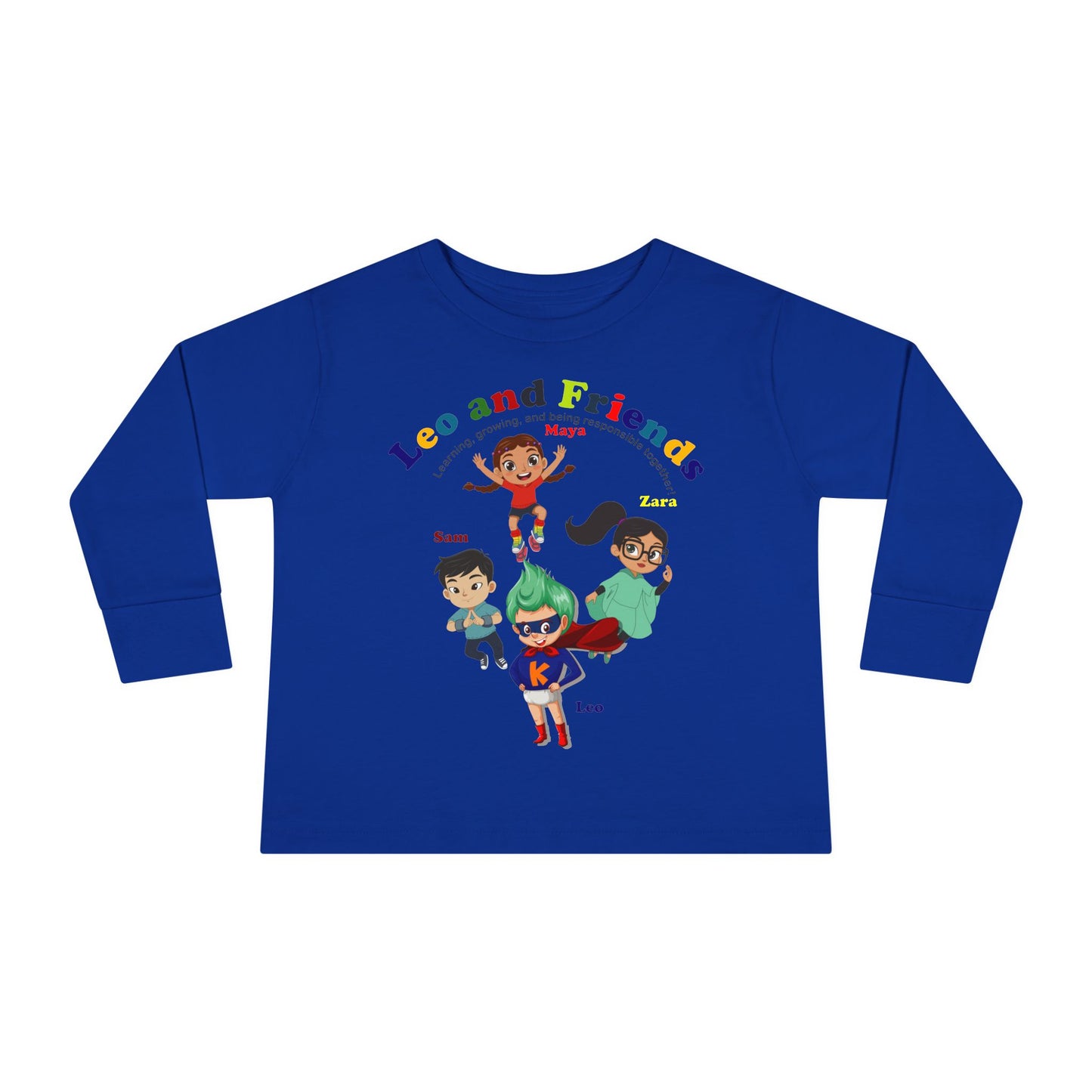 Toddler Long Sleeve Tee - Leo & Friends - Learning and growing - [[{"value":"Wonderwear Kid"}]]
