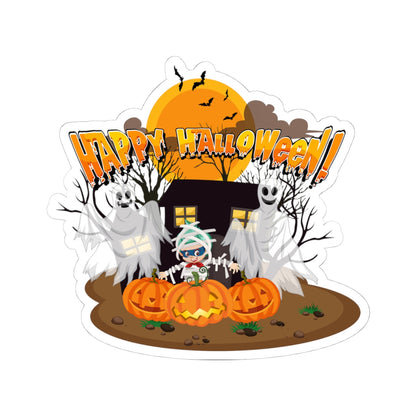 Kiss-Cut Stickers - Super kiddo with ghost - [[{"value":"Wonderwear Kid"}]]