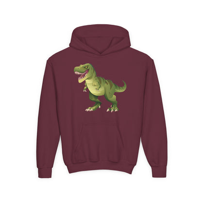 Youth Heavy Blend Hooded Sweatshirt - Tyrannosaurus Printify