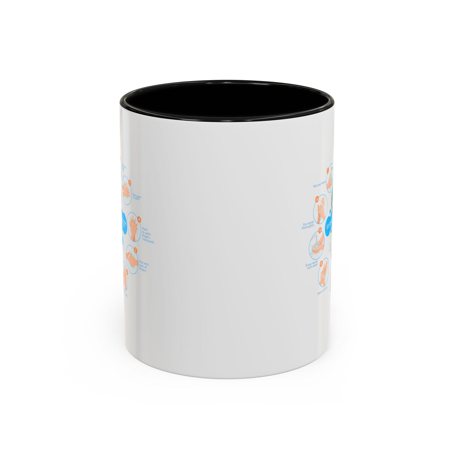 Accent Coffee Mug - Super kiddo hand washing steps